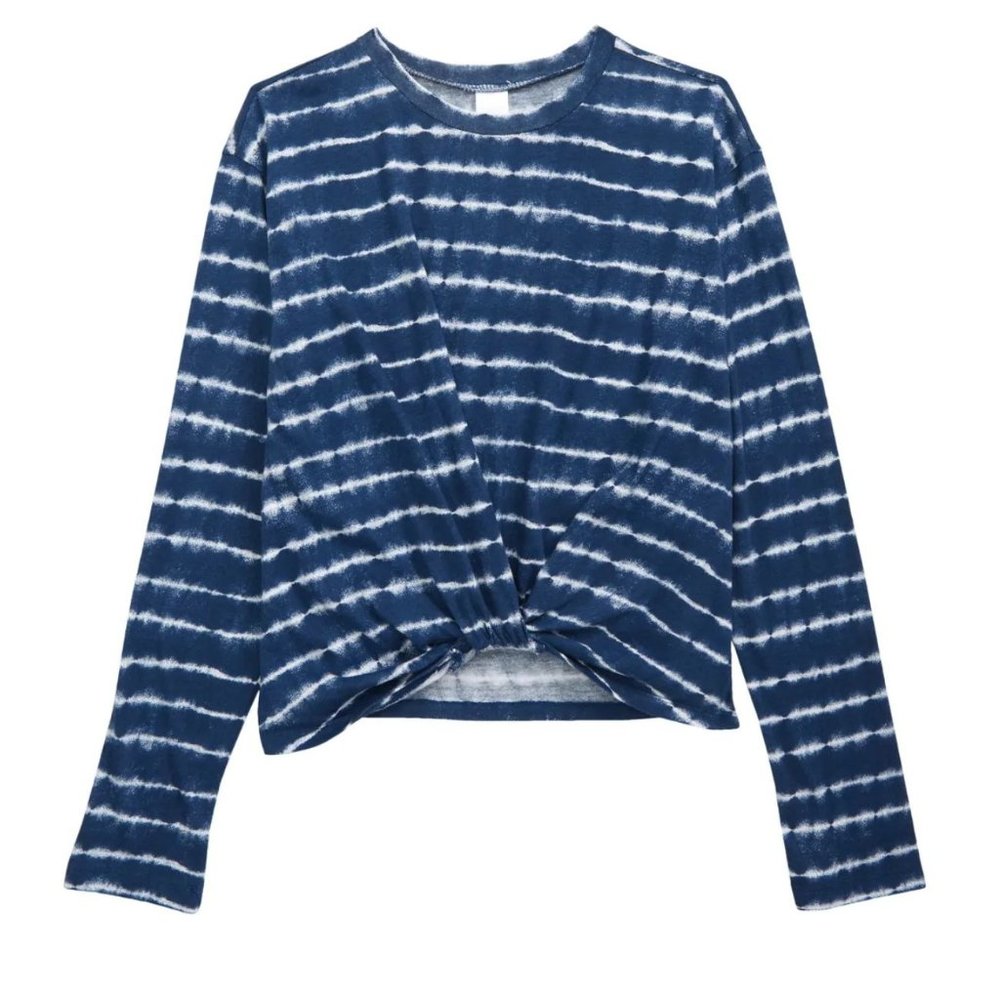 Nordstrom Kid's Striped Twist Knot Crewneck Large